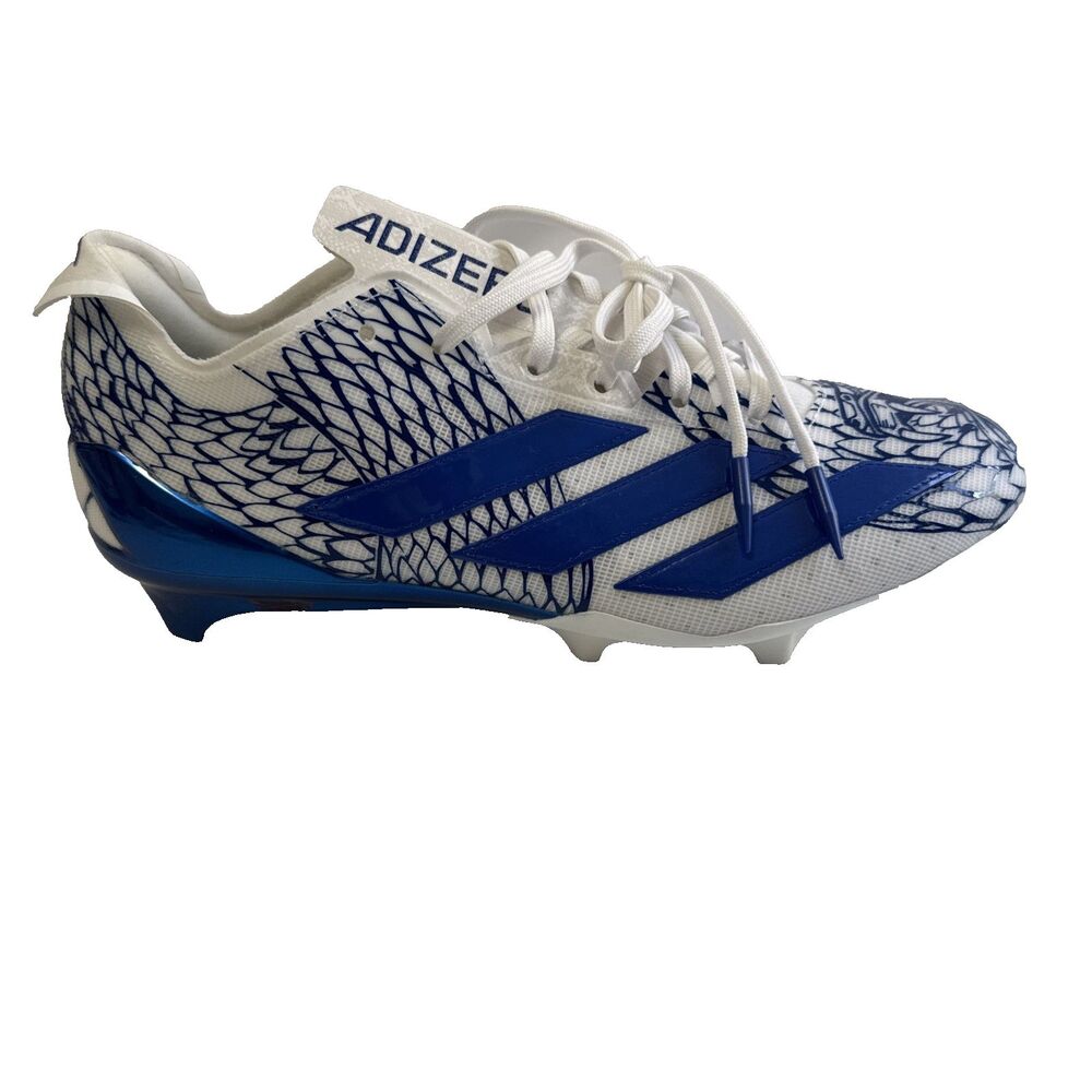 Adidas Adizero Electric II Football Cleats Blue White IH8569 Men’s Size 10.5 - Picture 2 of 14